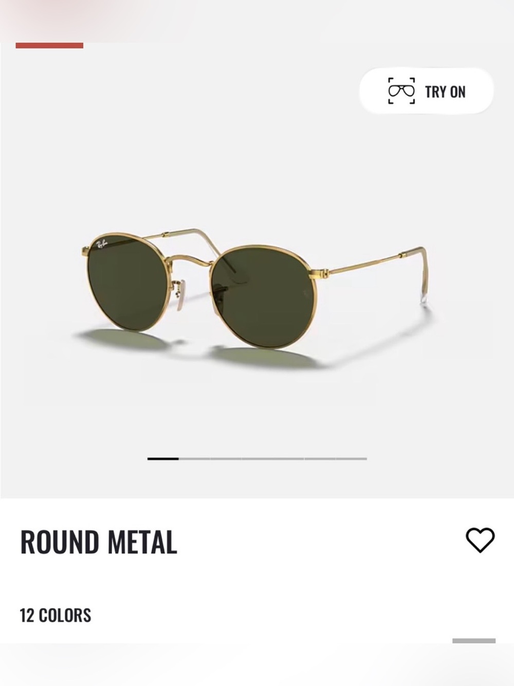 Ray-Ban Round Metal Sunglasses - Gold Frame with Green Lenses